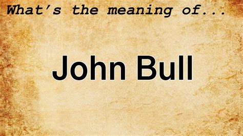 john bull meaning.